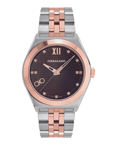 Ferragamo Vega New Diamond Watch In Multi