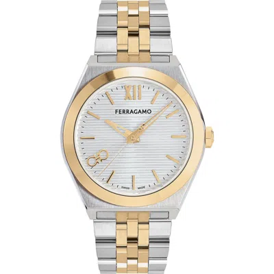 Ferragamo Vega New Two-tone Bracelet Watch, 40mm In Two Tone
