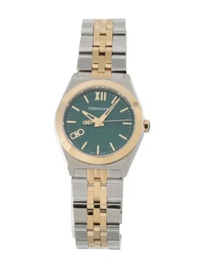 Pre-owned Ferragamo Vega New Watch, 28mm In Multi
