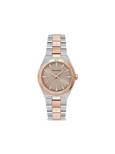 Ferragamo Vega Upper East 28mm In Two Tone