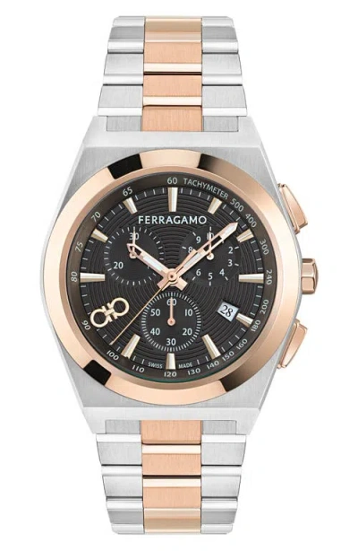 Ferragamo Gancini-dial 42mm In Two Tone