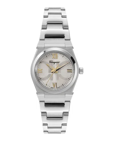 Ferragamo Vega Upper East Bracelet Watch In Silver