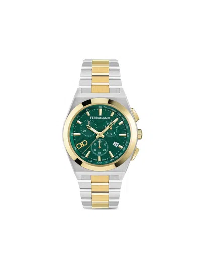 Ferragamo Vega Upper East Chrono 42mm In Green
