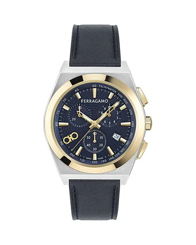 Ferragamo Vega Upper East 42mm In Blue