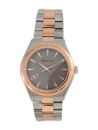Pre-owned Ferragamo Vega Upper East Watch, 40mm In Multicolor