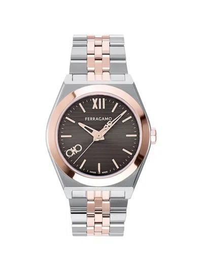 Ferragamo Vega Watch 40mm In Metallic