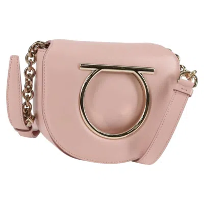 Pre-owned Ferragamo Vela Flap Crossbody Bag Leather Leather Bag () In Pink