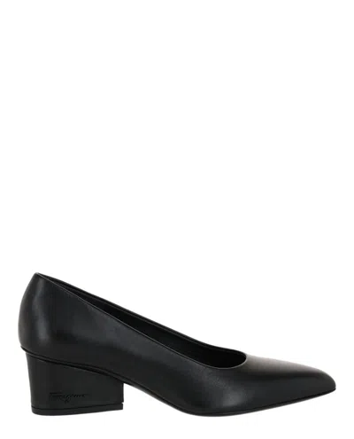 Ferragamo Velia Pointed Toe Pumps In Black