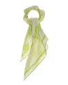 Ferragamo Veliero Silk Hair Band In Green