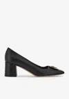 Ferragamo Vella 60 Vara Plate Leather Pumps