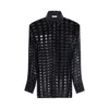 Ferragamo Velvet Devoré Shirt In Black