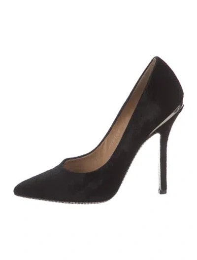 Pre-owned Ferragamo Velvet Pumps In Black