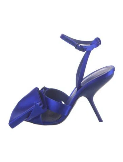 Pre-owned Ferragamo Velvet Sandals In Blue
