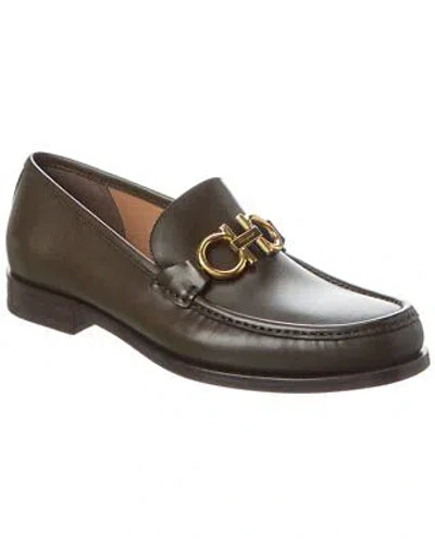 Pre-owned Ferragamo Venice Leather Loafer Men's In Brown