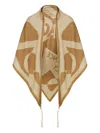 Ferragamo Venna Graphic-print Triangle Scarf In Brown