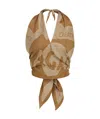 Ferragamo Venna Logo Handkerchief Top In Multi