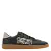 Ferragamo Venna Logo Low-top Sneakers In Black