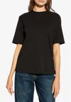 Ferragamo Cotton And Silk Blend T-shirt In Black