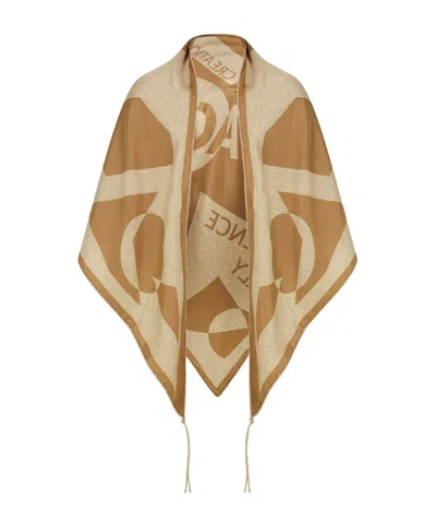Ferragamo Venna Logo Handkerchief Top In Beige