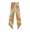 Ferragamo Venna Print Silk Headband In Brown