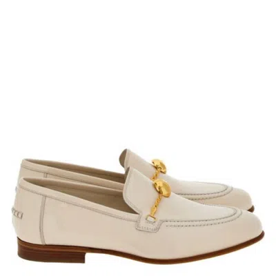 Ferragamo Vernice Leather Horsebit Loafers In Neutral
