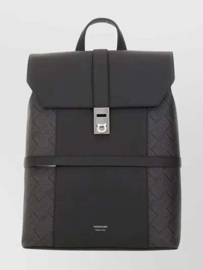 Ferragamo Versatile Backpack With Metal Buckle Detail