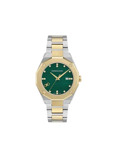 Ferragamo Versilia 34mm Watch In Metallic