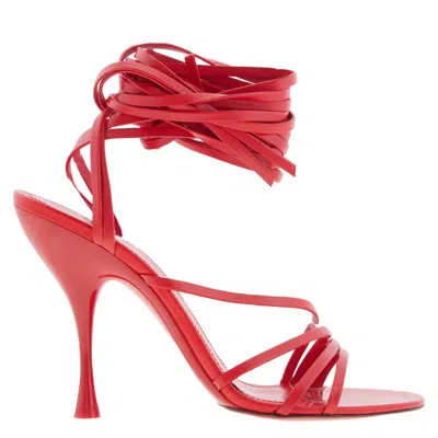 Ferragamo Victoria X5 Wrap Tie Sandals In Multi