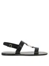 Ferragamo Capri Nappa Leather Flat Sandals With Vara Bow