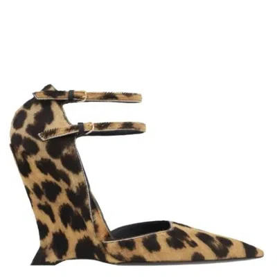 Ferragamo Vidya Leopard-print Wedge Pumps In Multi