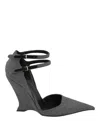 Ferragamo Vidya Wedge Pumps In Gray