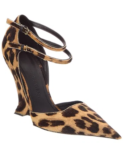 Ferragamo Vidya X5 100 Leather Pump In Animal Print
