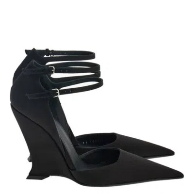 Ferragamo Vidya X5 Pointed-toe Wedge Pumps In Black