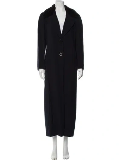 Pre-owned Ferragamo Vintage 1990's Coat In Blue