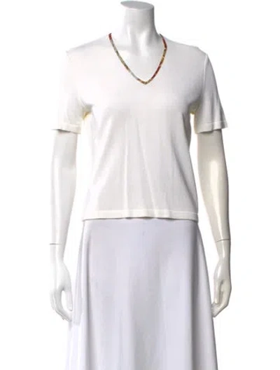 Pre-owned Ferragamo Vintage 1990's Top In White