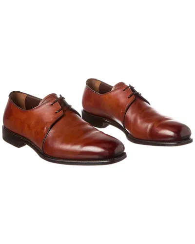 Ferragamo Vintage  Royal Wax Leather Loafer In Black