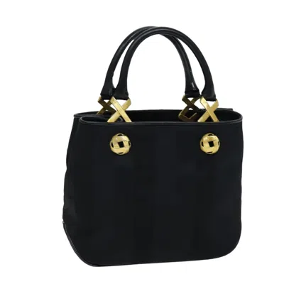 Pre-owned Ferragamo Vintage Handbag Canvas Canvas Handbag () In Black