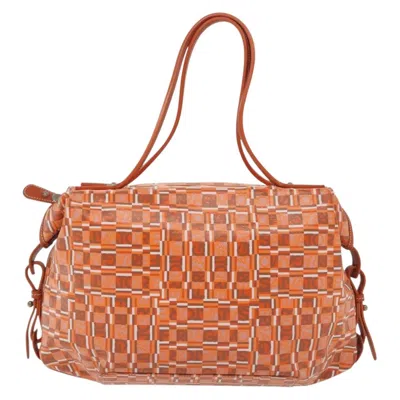 Pre-owned Ferragamo Vintage Handbag Canvas Canvas Handbag () In Orange