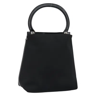 Pre-owned Ferragamo Vintage Handbag Nylon Nylon Handbag () In Black