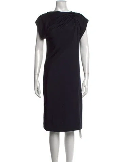Pre-owned Ferragamo Vintage Knee-length Dress In Black
