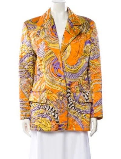 Pre-owned Ferragamo Vintage Late 1990's - Early 2000's Blazer In Orange