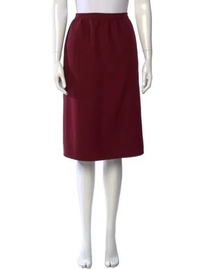 Pre-owned Ferragamo Vintage Midi Length Skirt In Burgundy