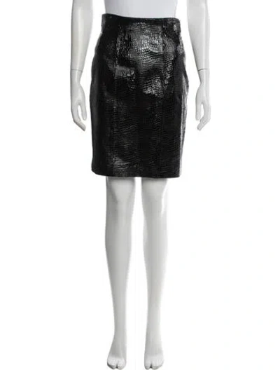 Pre-owned Ferragamo Vintage Mini Skirt In Black