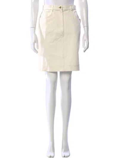 Pre-owned Ferragamo Vintage Mini Skirt In White