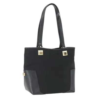 Pre-owned Ferragamo Vintage Nylon Nylon Tote Bag Bag () In Black