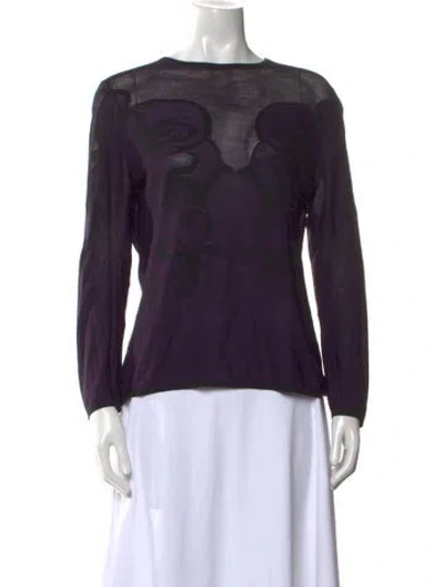 Pre-owned Ferragamo Vintage Printed Sweater In Purple