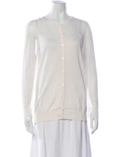 Pre-owned Ferragamo Vintage Silk Sweater In Neutrals