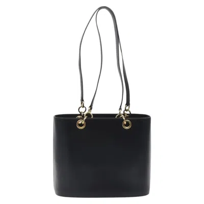 Pre-owned Ferragamo Vintage Tote Bag Leather Leather Tote Bag Bag () In Black
