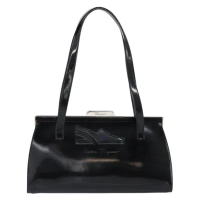 Pre-owned Ferragamo Vintage Tote Bag Patent Leather Patent_leather Tote Bag Bag () In Black