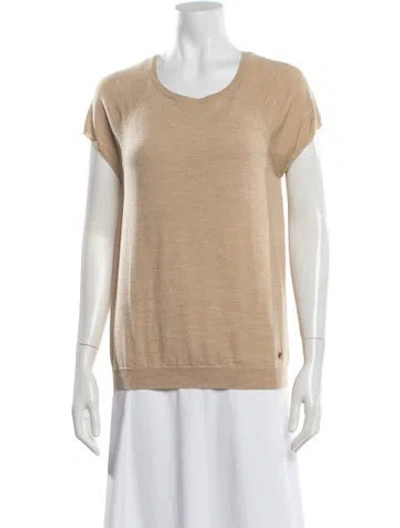 Pre-owned Ferragamo Vintage Virgin Wool Top In Orange